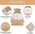 CCINEE 24PCS Burlap Drawstring Gift Bag, 4x6 Inch Mesh See Through Pouch for Jewelry, Wedding, Baby Shower Favors