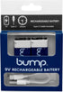 bump 9 Volt Rechargeable Batteries - 2 Pack - Lithium Ion, High Output, Fast & Long Lasting USB Charge, Use w/Smoke Alarms/Detectors, Transistor Radios, Electronic Toys, Charger Cable Included…