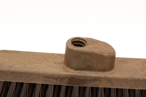 SPARTA Plastic Broom Head, Angled, Flagged for Small Debris, Indoor/Outdoor, 12 Inches, Brown