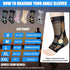 NEENCA 2 Pack Ankle Brace for Pain Relief, Compression Ankle Sleeves Set, Support for Achilles Tendonitis, Arthritis