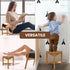 ecohistory naturally timeless 12in, Shower Foot Rest Acacia Wood Shower Stool for Shaving Legs, Waterproof Corner