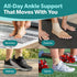 BraceAbility Elastic Ankle Support Brace - Lightweight Compression Sleeve for Sports, Running, and Sprains (Beige,