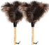 Ostrich Feather Duster - 14 inch Genuine Ostrich Feathers with Wooden Handle, Eco-Friendly Handheld Cleaning Supplies