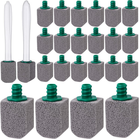 26 Pcs Toilet Pumice Stone with Long Handle, Toilet Bowl Cleaner Brush Wand Refills for Deep Cleaning