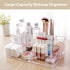 Clear Makeup Organizer, Tiered Skincare Organizer, Acrylic Lipstick Holder, Cosmetic Display Case for Bedroom Vanity