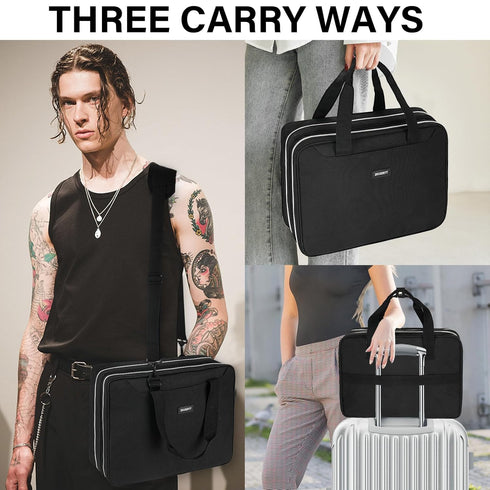 Tattoo Travel Case for Supplies, Carrying Bag for Equipment and Accessories, Tattoo Storage Organizer, Black, Bag Only