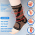 Copper Ankle Joint Brace, Compression Sleeve for Achilles Tendon and Plantar Fasciitis Pain Relief, Black, Large