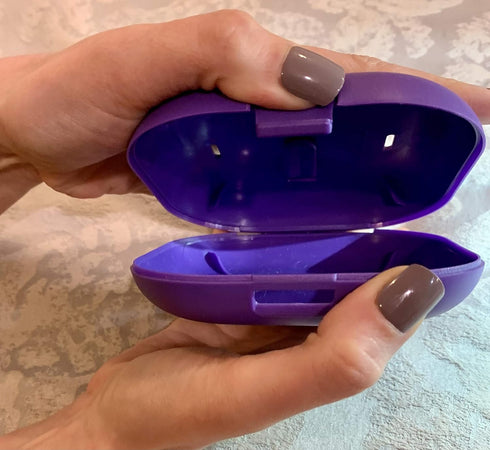 Pessary Box Discreet Pessary Storage case Container with Vented lid and Personal Lubricant Clip