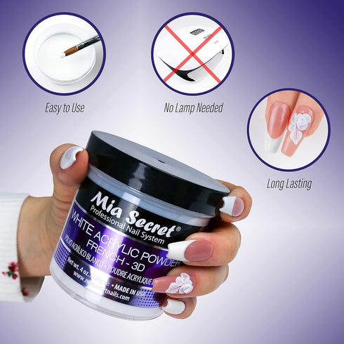 Mia Secret White Acrylic Powder, 1oz