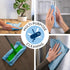 S&T INC. 100 Pack Microfiber Cleaning Cloth, Reusable Towels for Home and Cars, Light Blue, 11.5 in. x 11.5 in.