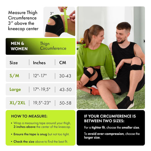 GARNO Knee Brace for Men and Women, Adjustable Neoprene Stabilizer for Pain Relief & Recovery, Small/Medium Size