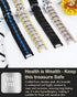 Feraco Magnetic Bracelets for Men: Titanium Steel with Double Rows and Effective 4 Elements Stones