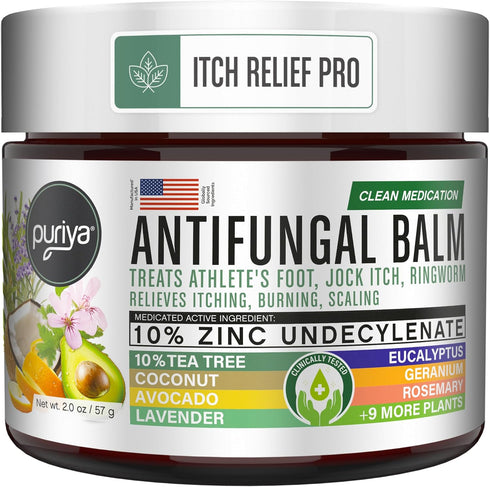 Puriya Clinically Proven Antifungal Cream for Skin Fungus, Extra-Strength Athletes Foot Cream