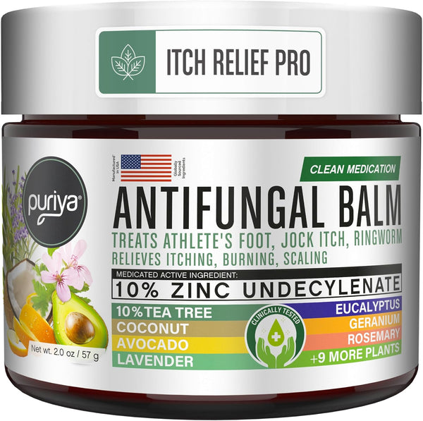 Puriya Clinically Proven Antifungal Cream for Skin Fungus, Extra-Strength Athletes Foot Cream