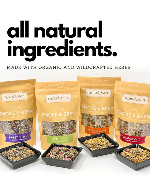 Smoke & Brew - Sweet Dreams Blend for Relaxation and Sleep - Caffeine Free Tea and Smoke Blend