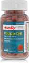 Timely Ibuprofen 200mg 200 Tablets - Pain Relief and Fever Reducer for Headaches, Menstrual Pain, Body Aches