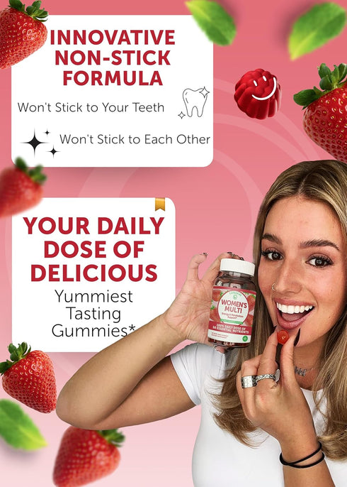 Lunakai US Made Women’s Multivitamin Gummies, 100% Daily Dose of 16 Essential Nutrients, 60ct
