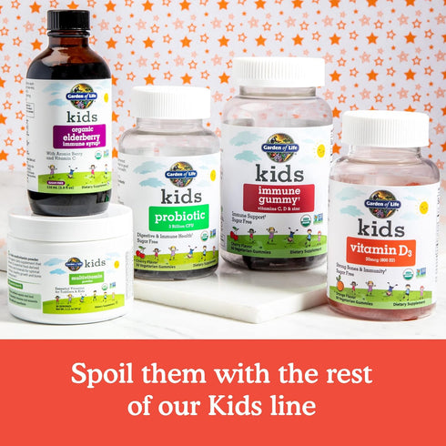 Immune Gummies D3 3-in-1 Immunity 30 Garden of Life Kids Support with Vitamin C, D as & Zinc for Daily Childrens