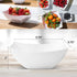 Posh Setting 4 Pack Small White Plastic Serving Bowls, Heavy Duty Disposable Candy Snack Buffet Salad Bowls