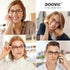 DOOViC 4 Pack Computer Reading Glasses - Blue Light Blocking Anti Eyestrain Readers for Women Men, 1.5 Strength