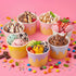 Jingmore 120 4/6/8 oz 6 Frozen Summer (6 oz) Pcs Ice Cream Bowls Paper Ice Cream Cups Containers Bulk Colors Disposable