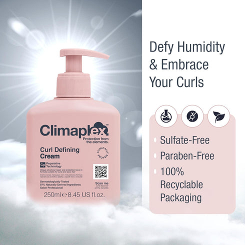 Curl Defining Cream - Volumizing Effect, Anti-Humidity Frizz Control - 8.45 oz, Enhances Coils & Movement