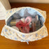 Cotton Quilted Makeup Bag Coquette Accessories - Cute Floral Cosmetic Pouch Travel Makeup Bag for Women (Blue floral)