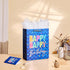 SUNCOLOR 13" Large Happy Birthday Gift Bag with Card and Tissue Paper (Blue Happy Birthday)