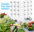 Mr Miracle Clear 18 Ounce Plastic Salad Bowls with Snap-On Lids, Pack of 50, Airtight Disposable Containers for Lunch