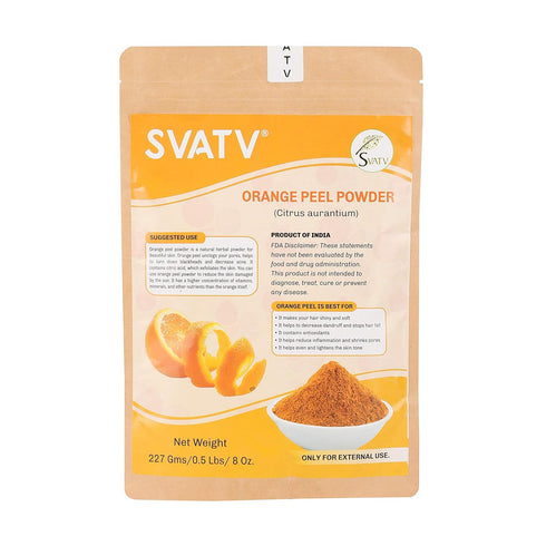 SVATV Orange Peel Powder, Natural Skincare Powder for Face Pack, 227g for Smooth Skin