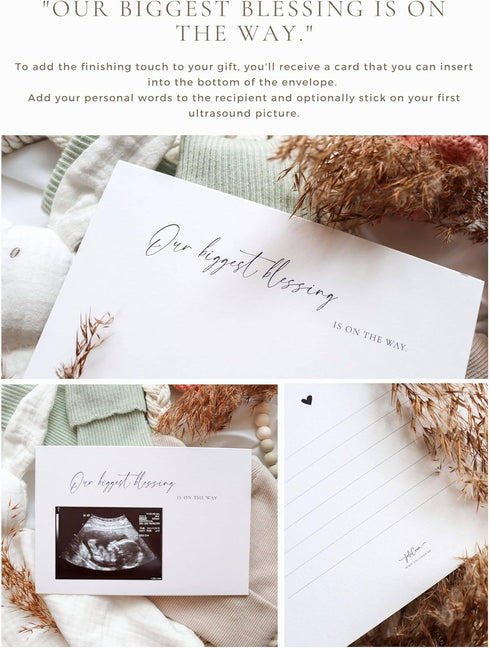 Joli Coon Pregnancy announcement wooden card - You're going to be an uncle with pocketfold envelope and seal sticker