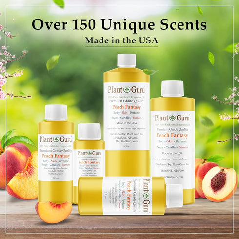Peach Fantasy Fragrance Oil 8 fl. oz. - Scented Oil for DIY Soap, Candles, and Aromatherapy