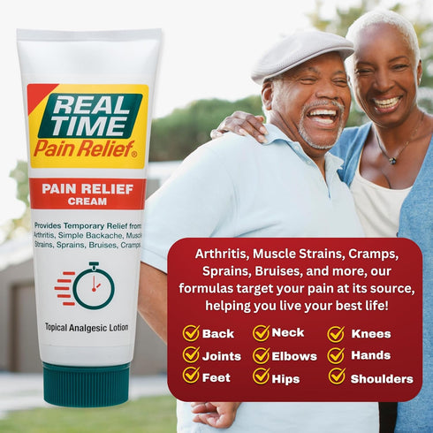 Real Time Pain Relief Cream, 3 Ounce Tube