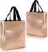 Nush Nush Rose Gold Gift Bags, Medium Size, Set of 12 Reusable Gift Bags with Handles, Pink Gift Bags
