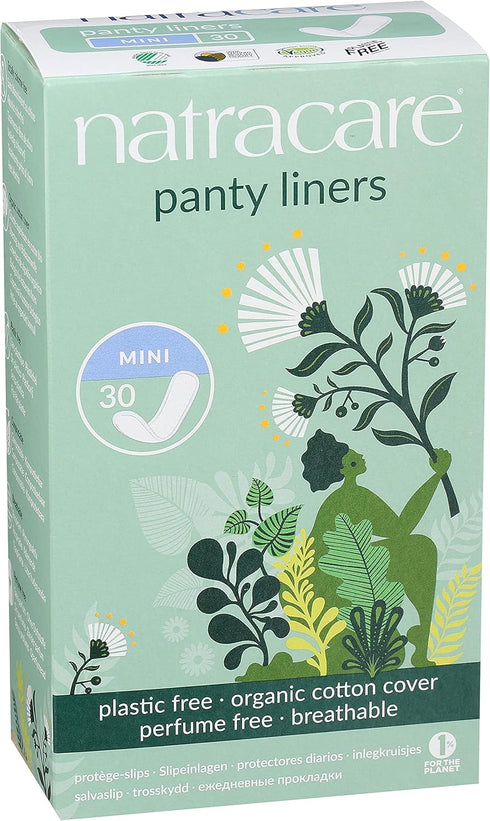 NATRACARE Mini Pant Liners, Unscented, Pack of 30