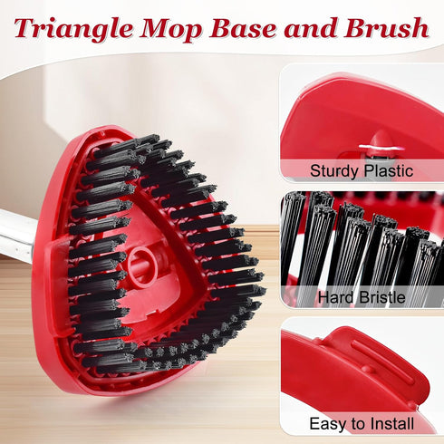 Set 2-Tank Set Spin Mop Handle,Mop Heads Replacements,Scrubber Mop Head and Mop Base Combo Compatible with Ocedar