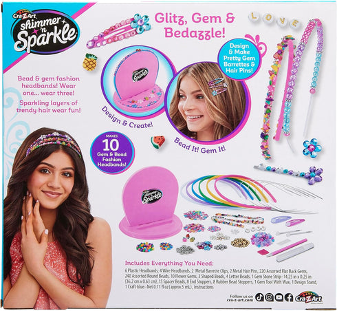 Sparkling Headband and Barrettes Shimmer 'N Sparkle - Make Your Own Beaded Hair Accessories for Kids Birthday Present