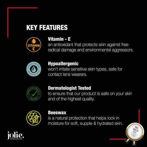 Jolie Eyebrow Perfecting Brightener & Highlighter, Creamy Self Sharpening Crayon Stick, Satin Finish, Matte Beige