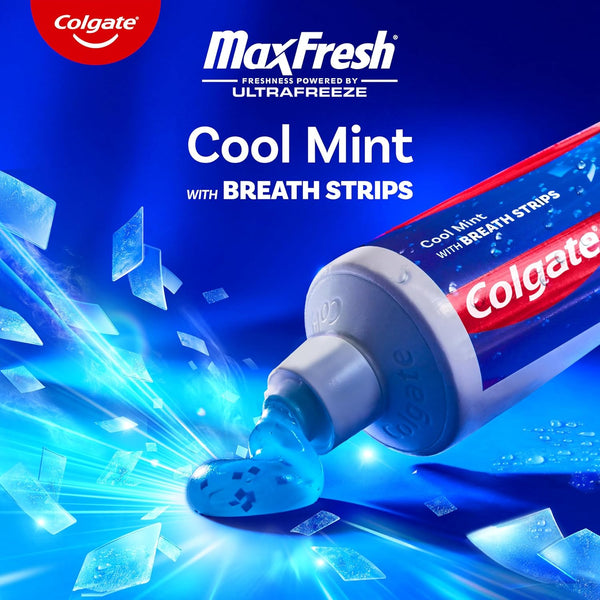 Pack, 4 Pack, 6.3 oz Colgate MaxFresh Cool Mint Toothpaste Fresh Breath Toothpaste with Fluoride and Hundreds of Mini