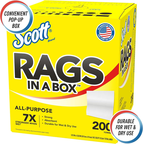 KCC75260 Scott Rags in a Box - Towels for Household Use