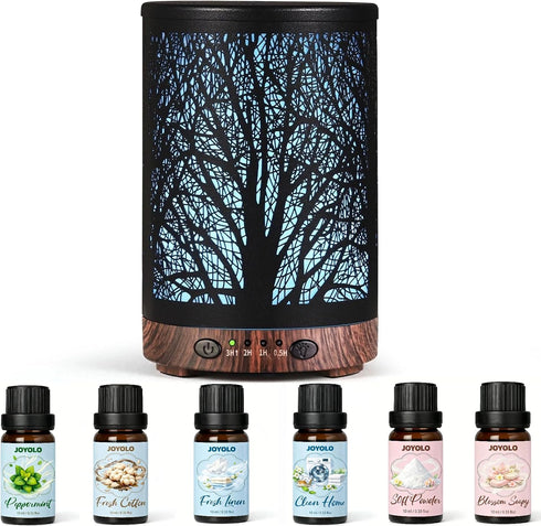 Essential Oil Diffuser & Essential Oils Set, Aromatherapy Diffuser with 7 LED