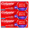 Colgate Optic White Purple Toothpaste for Whitening, Fluoride, Removes Surface Stains, Mint, 3 Pack, 4.2 oz