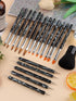 TOROKOM 19Pcs Acrylic Nail Brush Set, Nail Brushes for Nail Art Pen, Gel Nail Polish Brush, Nail Design Brush