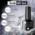 UR SUGAR Reflective Glitter Gel Nail Polish, Silver Sparkly Shimmery Gel Polish for Nail Art Manicure DIY