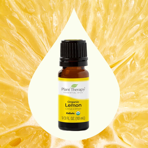 Plant Therapy Organic Lemon Essential Oil, 100% Pure, USDA Certified Organic, 10 mL (1/3 oz)