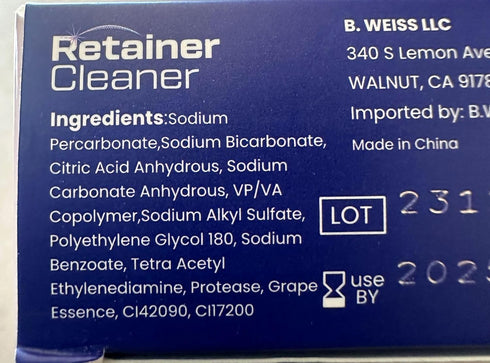 Retainer & Invisalign Aligner Cleaner Tablets, 60 Tablets, Grape-Scented, 2-Month Supply, Night Guard Cleaner