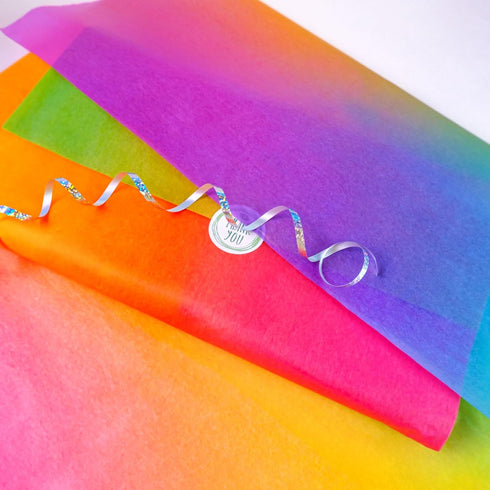 MR FIVE 40 Sheets Red Purple Green Blue Gradient Tissue Paper Bulk,20"x 28",Gradient Tissue Paper for Gift Bags Crafts Baby Shower Birthday Weddings Thanksgiving by MR FIVE