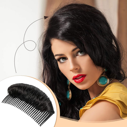 WILLBOND 3 Pieces Invisible False Hair Clips, Increased Pad Bump It Up Volume Hair Base Fluffy Styling Insert Tool