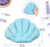 Jetec 3 Pieces Inflatable Bath Pillow with Suction Cups, Soft Terry Cloth Covered Shell Shape Bathtub Spa Pillow for