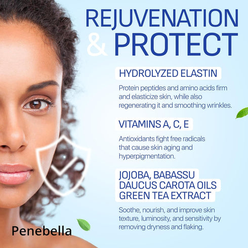 New Lift & Firm Anti Aging Face & Neck Cream, Made in Europe, Moisturizer with Hyaluronic Acid, Vitamin C+E
